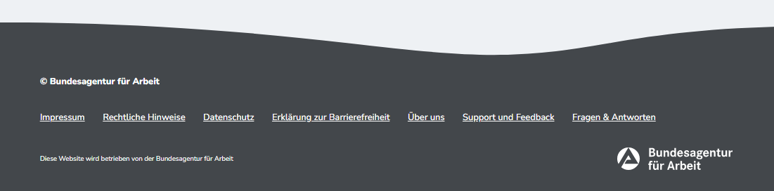 Bildschirmausschnitt des unteren Bereichs der Webseite mein NOW