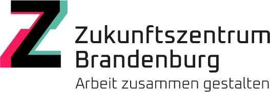 Logo des Zukunftszentrums Brandenburg - Arbeit zusammen gestalten